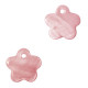 Shell charm round 8mm Flower 10-11mm Vintage pink